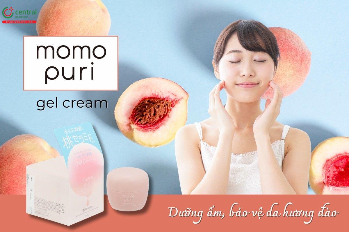 Kem dưỡng da Momopuri gel cream với sự kết hợp giữa Hyaluronic Acid và Ceramide từ chiết xuất đào Nhật Bản giúp cấp ẩm sâu và củng cố hàng rào bảo vệ da trước tác động từ môi trường