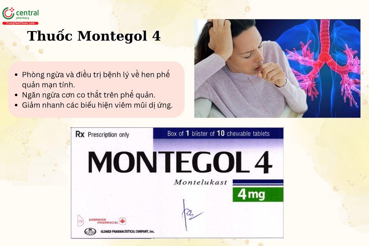 Chỉ định của thuốc Montegol 4