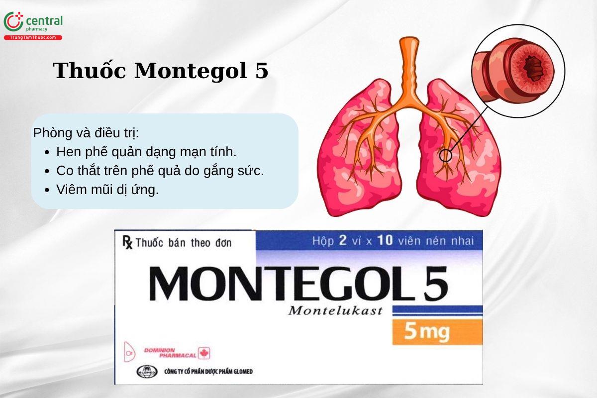 Chỉ định của thuốc Montegol 5