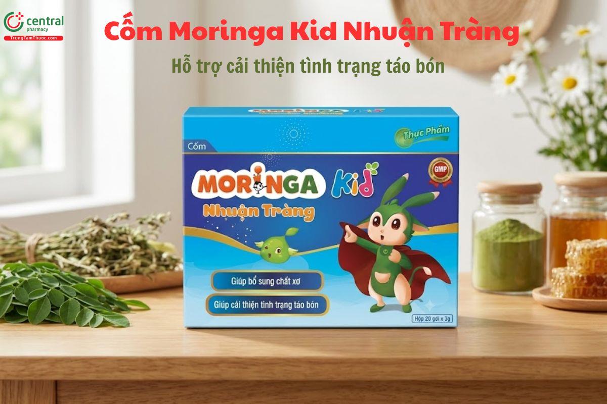 Cốm Moringa Kid Nhuận Tràng bổ sung chất xơ, giúp giảm táo bón