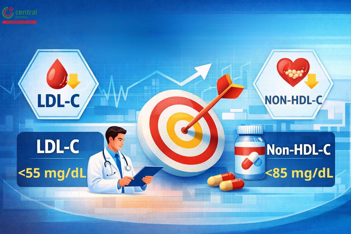 Mục tiêu LDL-C và non-HDL-C trong phòng ngừa thứ phát