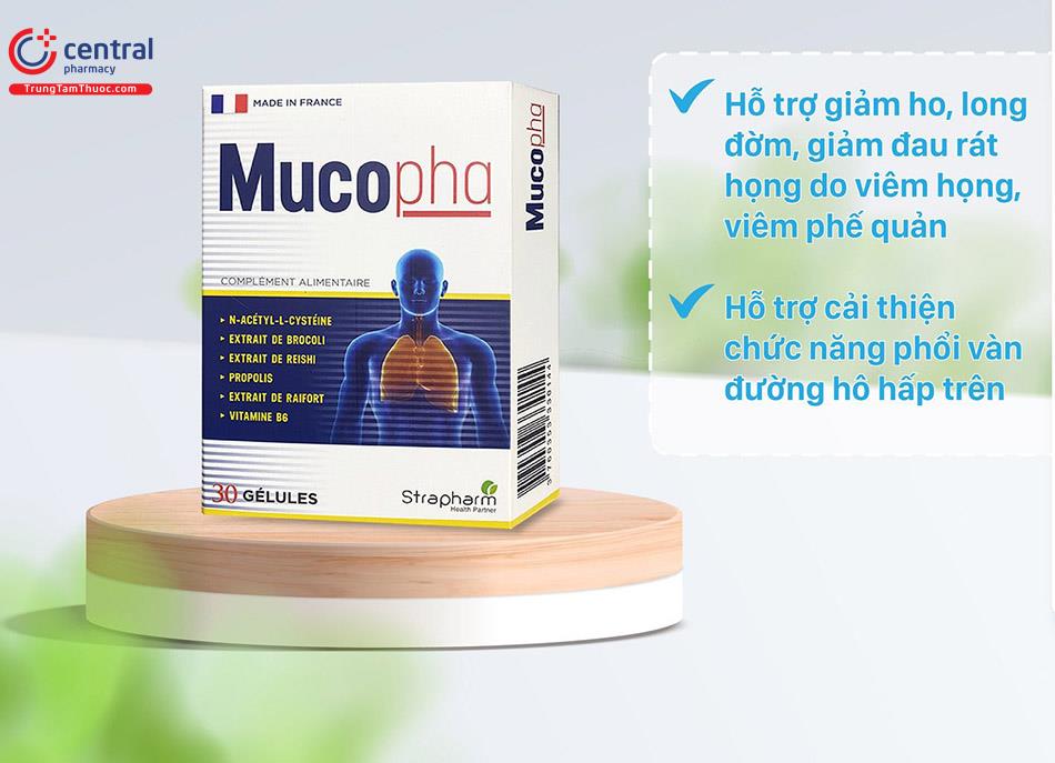 Hình 1: Công dụng của Mucopha