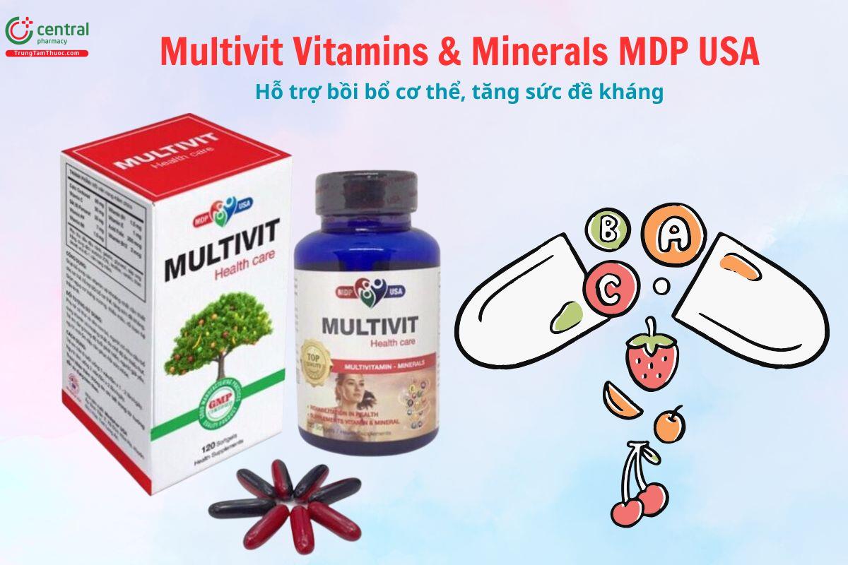 Multivit Vitamins & Minerals MDP USA - Tăng sức đề kháng, bồi bổ cơ thể