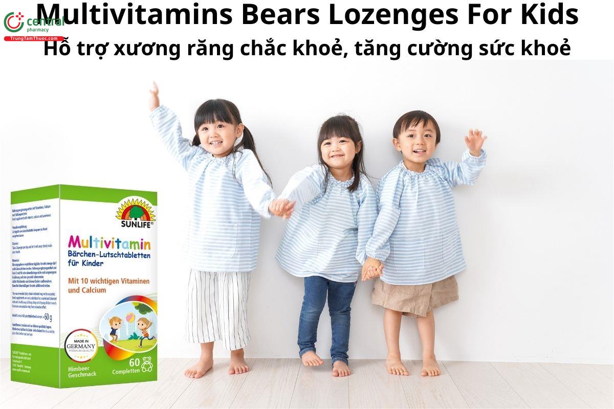 Multivitamins Bears Lozenges For Kids - Giúp xương và răng phát triển