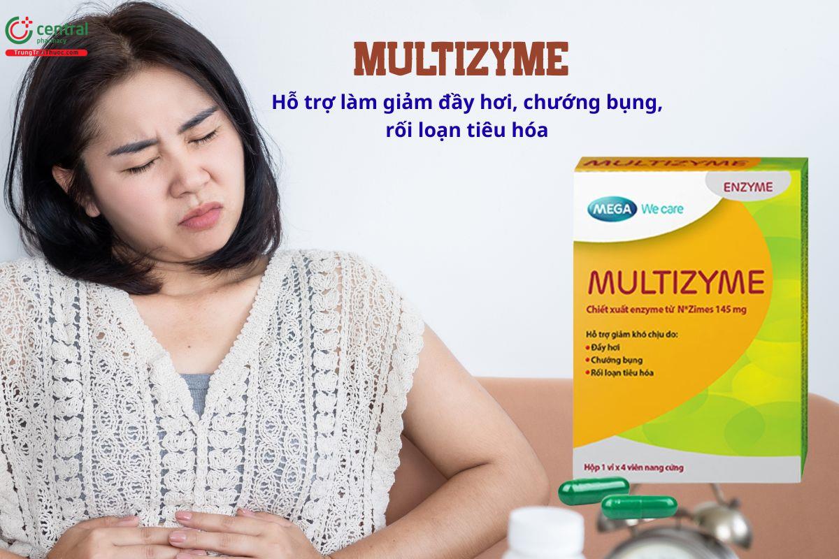 Multizyme làm giảm đầy hơi, chướng bụng, rối loạn tiêu hóa