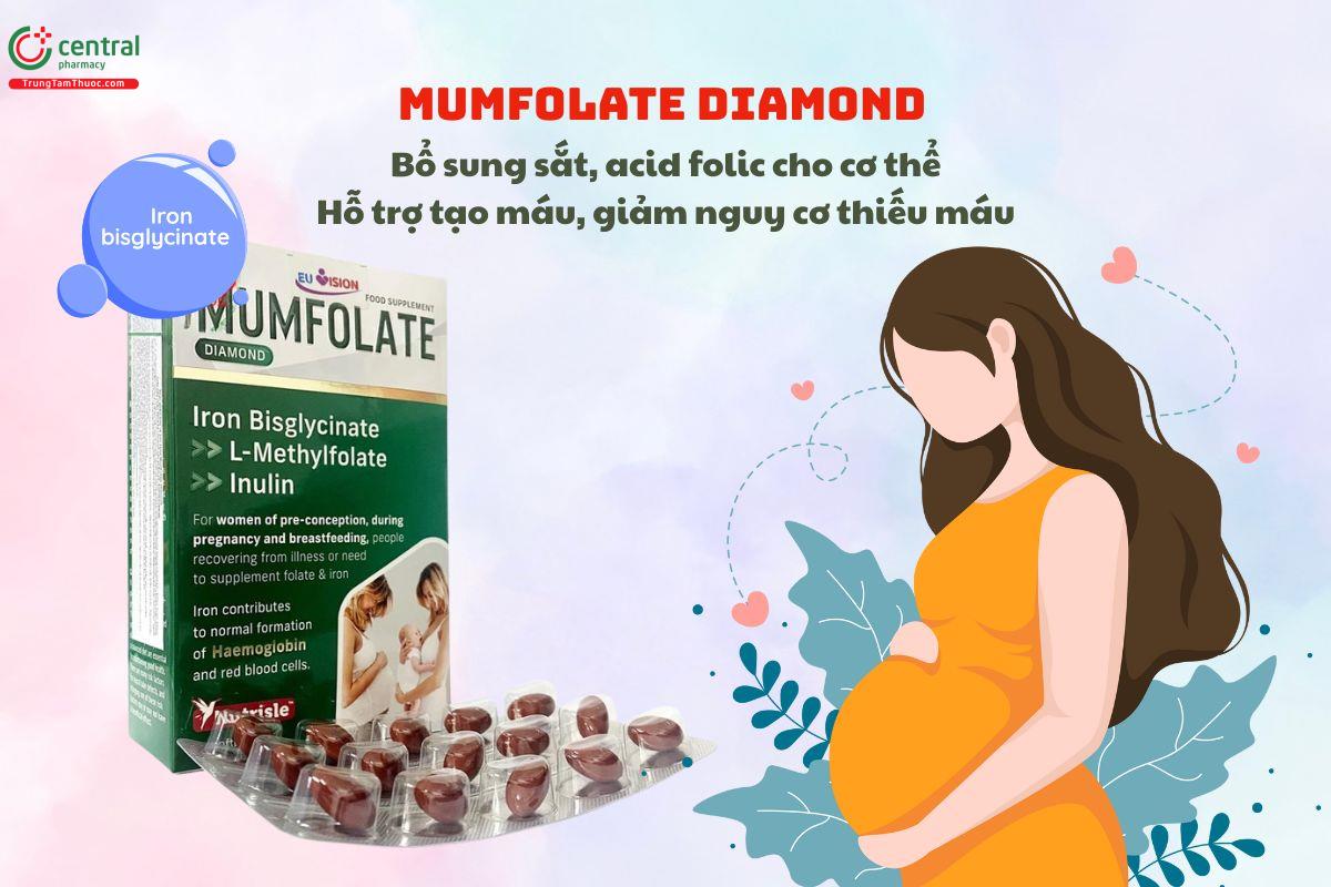 MumFolate Diamond giúp bổ sung sắt, hỗ trợ tạo máu