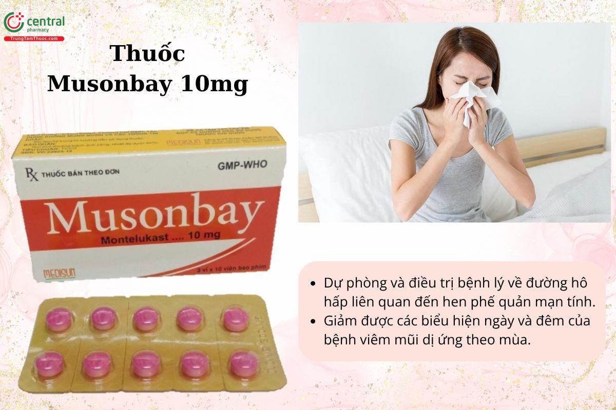 Chỉ định của thuốc Musonbay 10mg