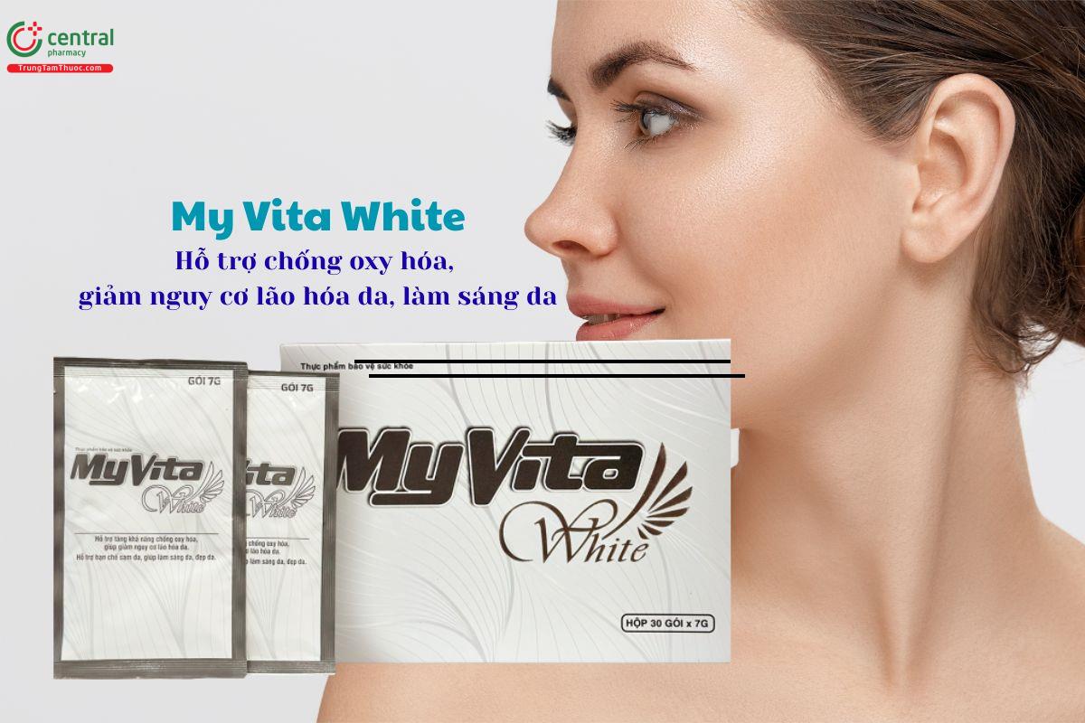 MyVita White hỗ trợ chống oxy hóa, làm đẹp da, ngừa lão hóa da