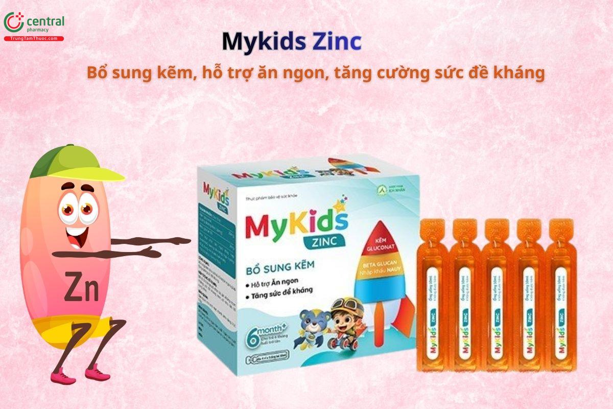 Mykids Zinc hỗ trợ tăng sức đề kháng, kích thích ăn ngon