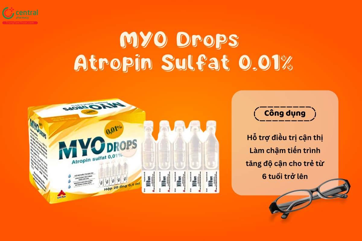 Thuốc nhỏ mắt Myo Drops 0.01% kiểm soát tăng độ cho người cận thị