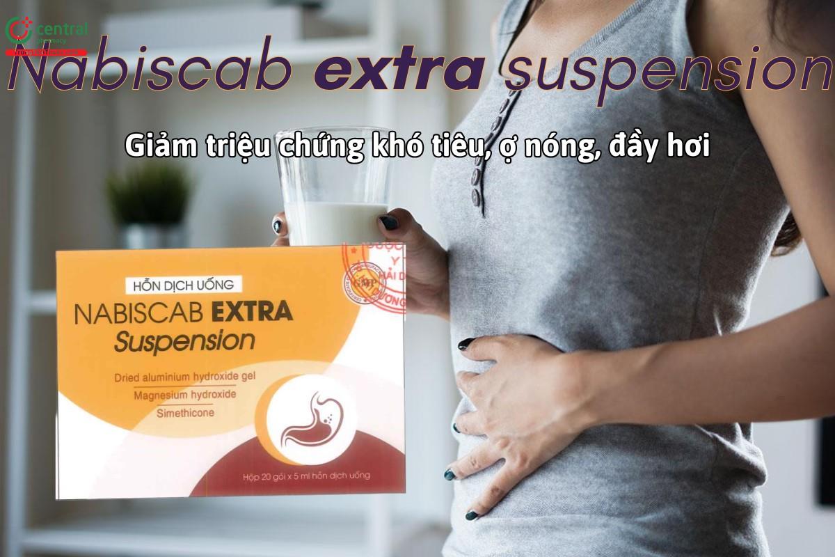 Thuốc Nabiscab extra suspension giảm triệu chứng khó tiêu, ợ hơi, ợ nóng