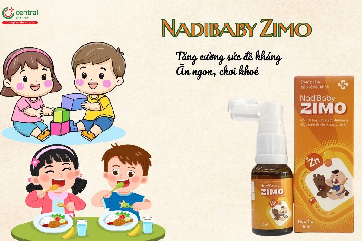 Xịt Nadibaby Zimo giúp trẻ ăn ngon, tăng cường sức đề kháng