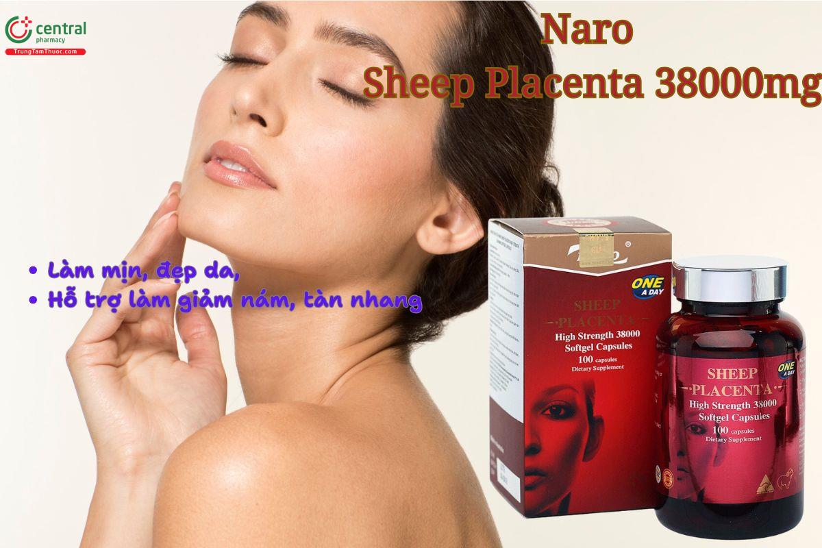 Naro Sheep Placenta 38000mg giúp làm đẹp da, hạn chế xuất hiện tàn nhang, đồi mồi trên da