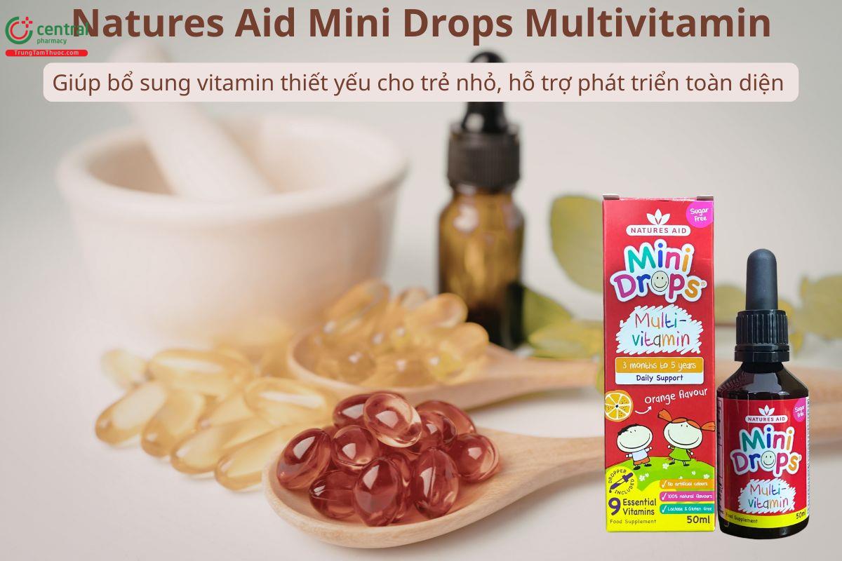Multivitamin Drops Natures Aid hỗ trợ bổ sung vitamin thiết yếu cho bé