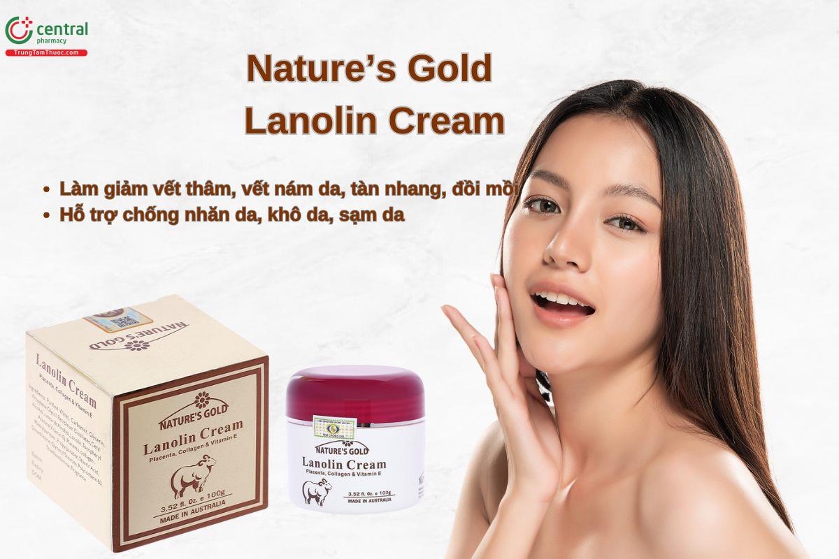 Nature’s Gold Lanolin Cream giúp da mềm mịn, giảm nám, sạm da