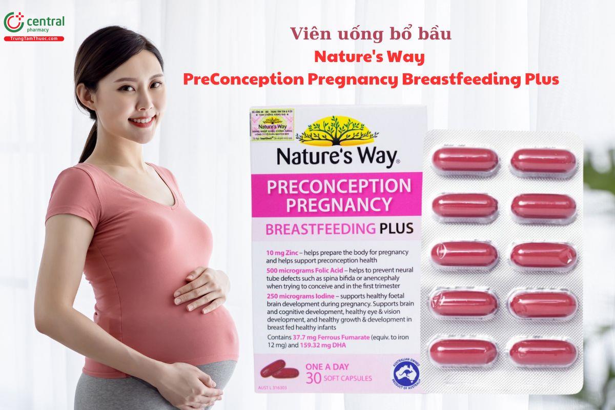 Nature's Way PreConception Pregnancy Breastfeeding Plus bổ sung vitamin và khoáng chất cho bà bầu