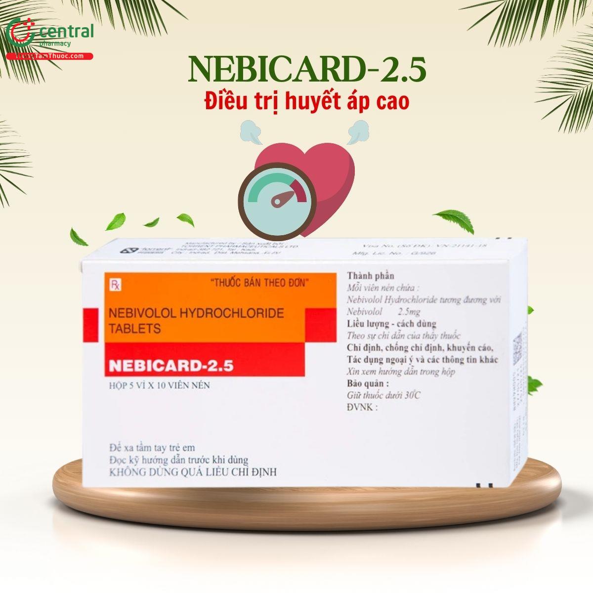 Thuốc Nebicard-2.5 - Thuốc điều trị tăng huyết áp