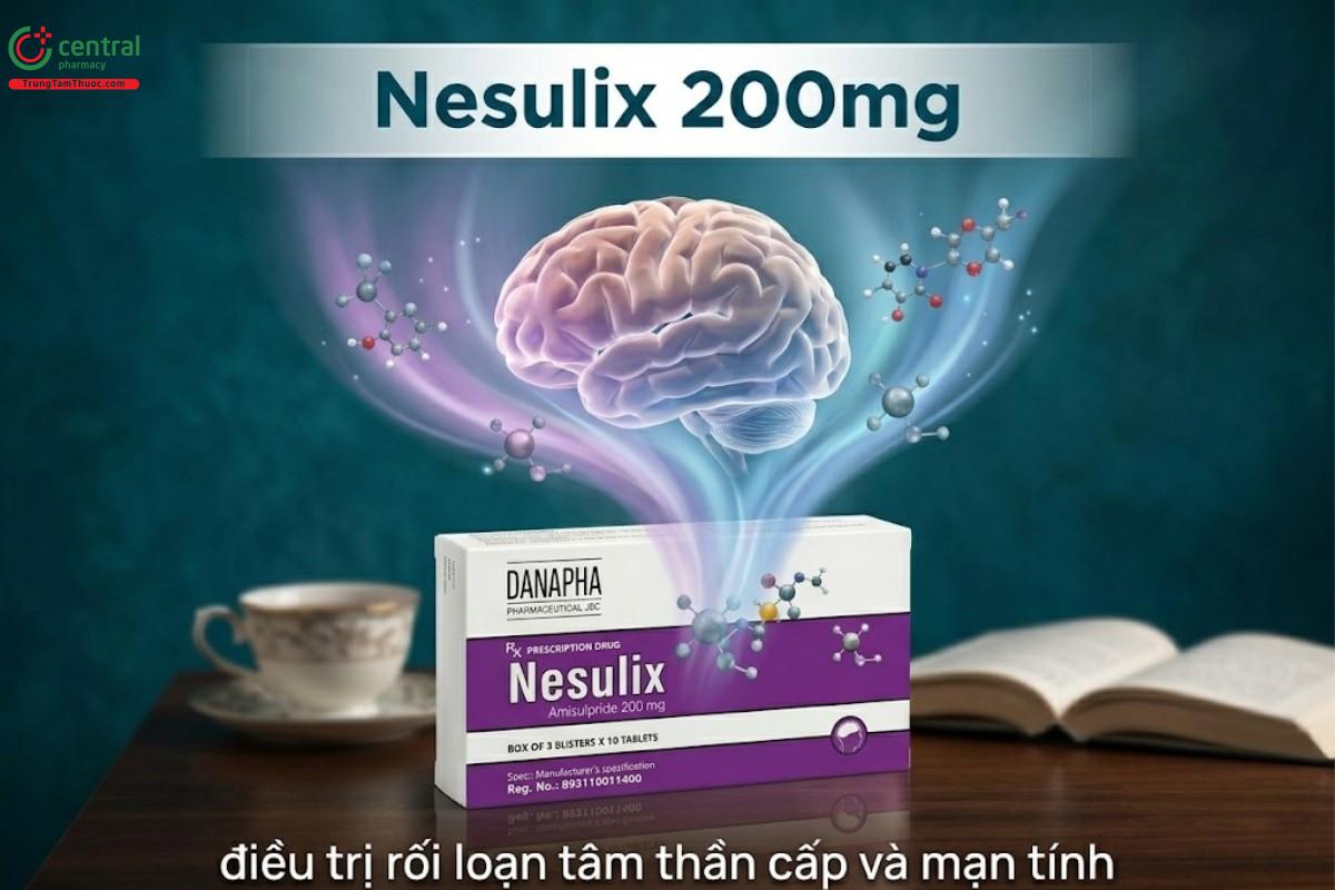 Thuốc Nesulix 200mg được dùng để điều trị các rối loạn tâm thần cấp và mạn tính