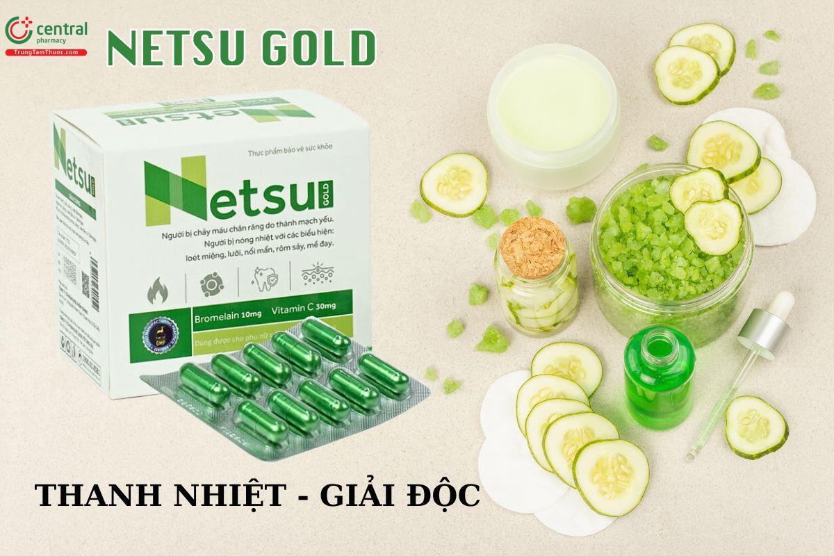 Viên uống Netsu Gold hỗ trợ thanh nhiệt, giải độc, bền thành mạch máu