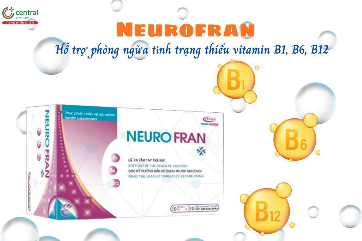 Neurofran - Hỗ trợ ngăn ngừa thiếu vitamin B1, B6, B12