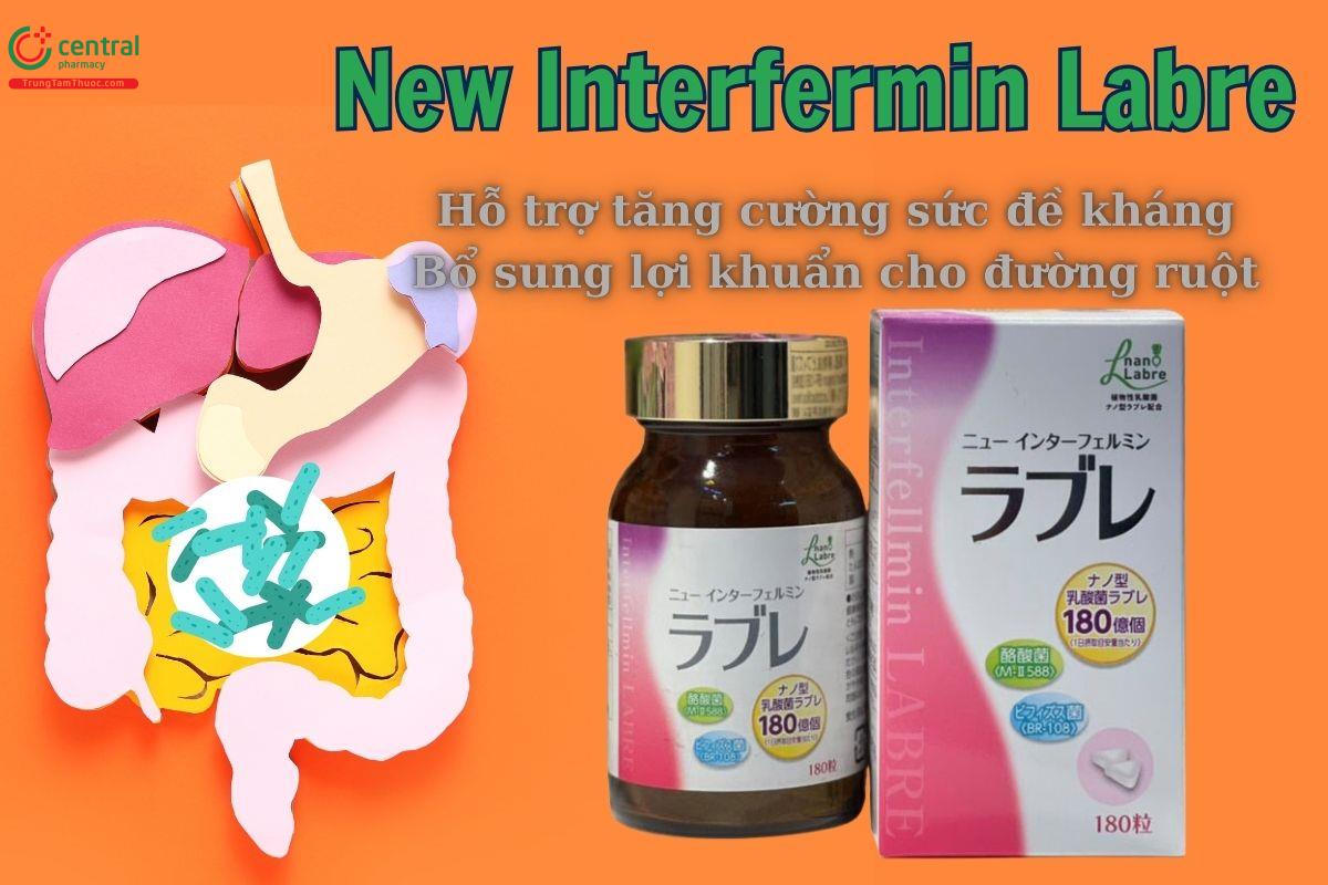 Viên uống New Interfermin Labre giúp tăng cường hệ miễn dịch, bổ sung lợi khuẩn cho đường tiêu hóa