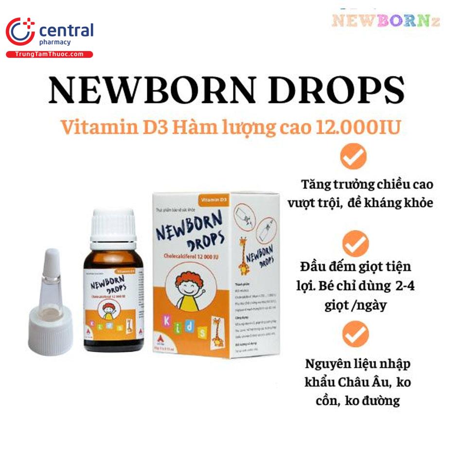 Thành phần được nhập khẩu từ Châu Âu của Newborn Drops