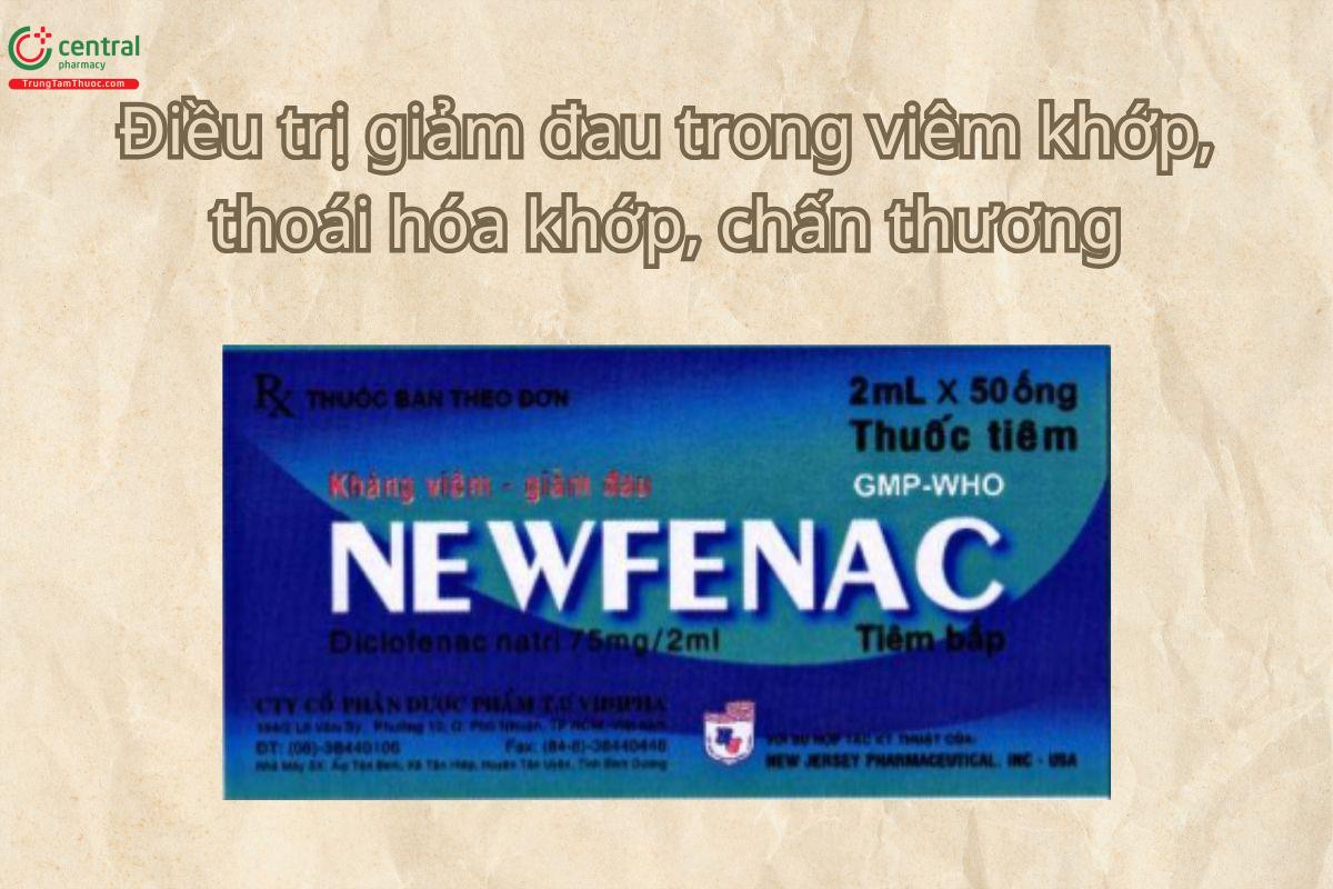 Thuốc Newfenac 75mg/2ml điều trị đau cấp tính do thoái hóa khớp, viêm khớp
