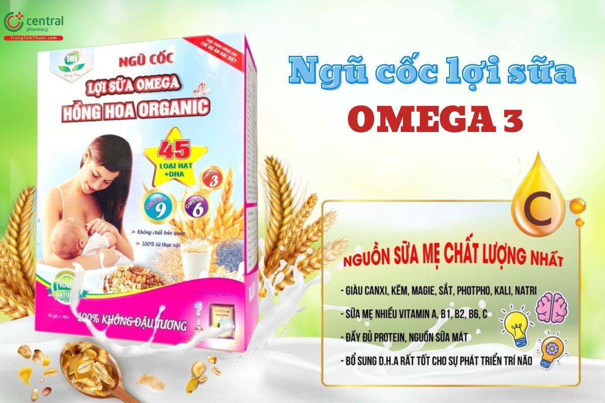 Ngũ cốc lợi sữa Omega-3 – Hồng Hoa Organic