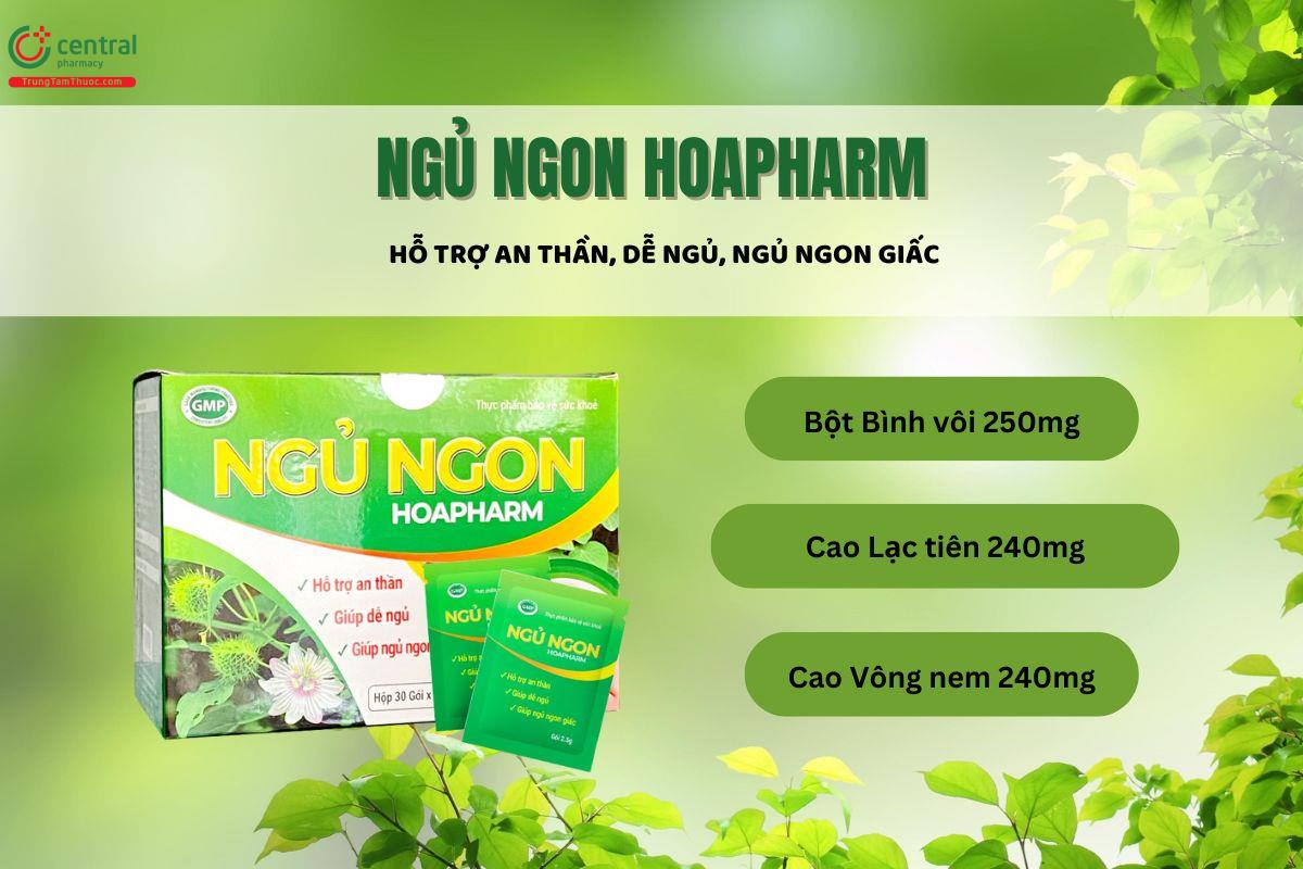 Ngủ Ngon Hoapharm hỗ trợ an thần, giúp dễ ngủ, ngủ ngon và sâu giấc