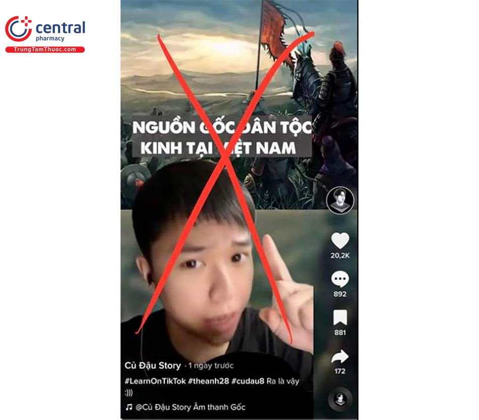 Tiktoker Củ Đậu Story cùng video sai lệch về nguồn gốc người Việt