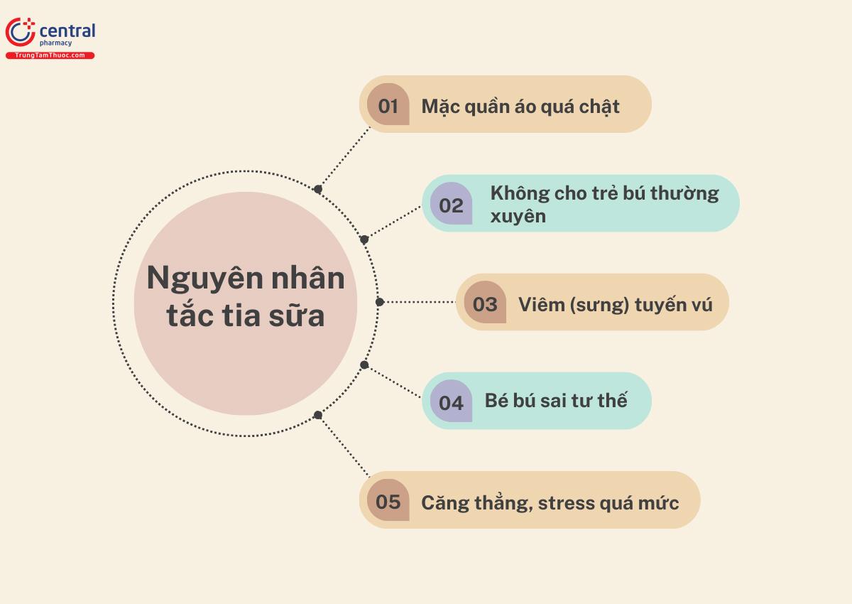 Nguyên nhân gây tắc tia sữa