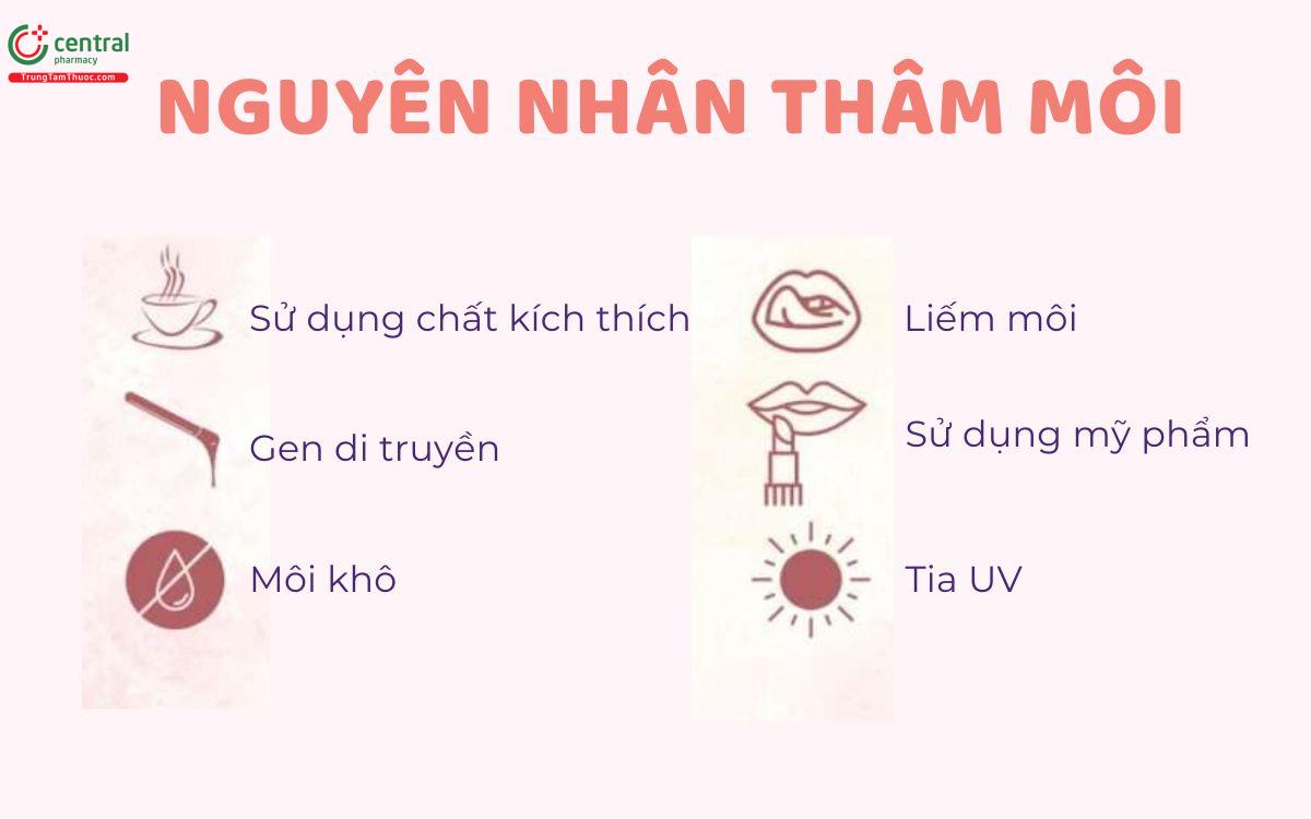 Tại sao môi lại thâm?