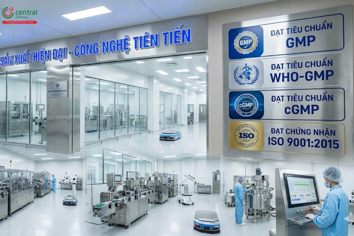 Nhà máy sản xuất đạt chuẩn chất lượng