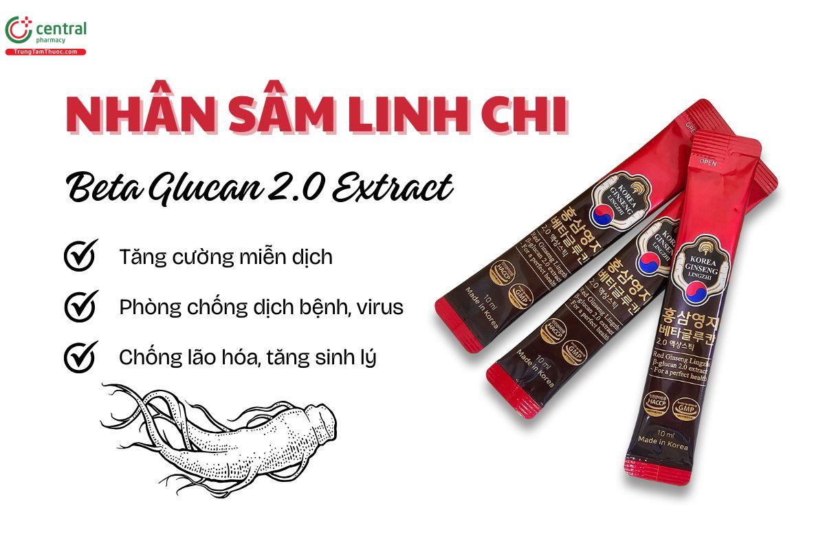 Nhân Sâm Linh Chi Beta Glucan 2.0 Extract bồi bổ cơ thể, tăng cường miễn dịch