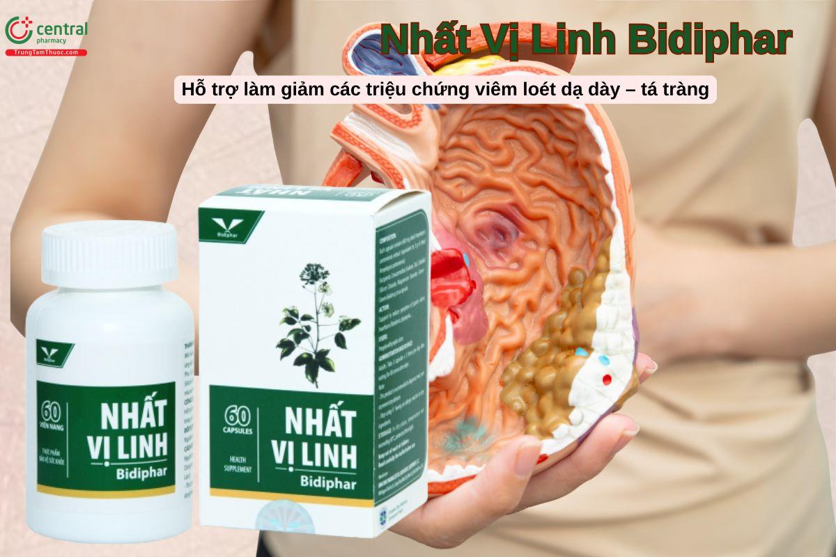 Viên uống Nhất Vị Linh Bidiphar giúp giảm các triệu chứng của viêm loét dạ dày tá tràng