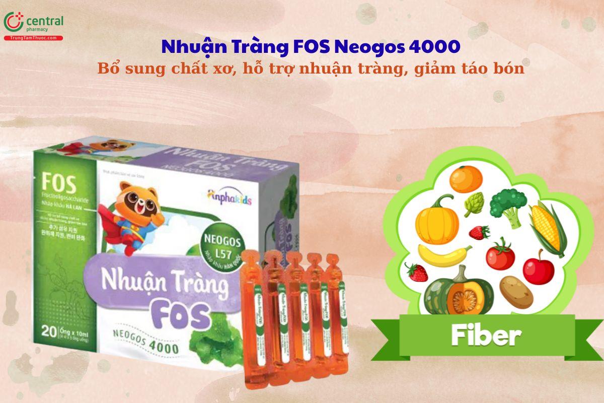Nhuận Tràng FOS Neogos 4000 giúp nhuận tràng, giảm táo bón