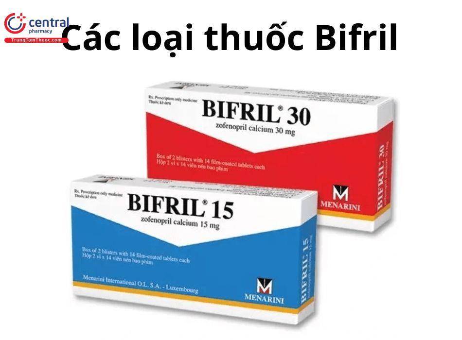 Hai loại thuốc Bifril 15 và Bifril 30