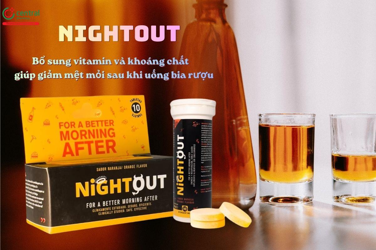 Nightoutd bổ sung vitamin, giúp giảm mệt mỏi sau khi uống bia rượu