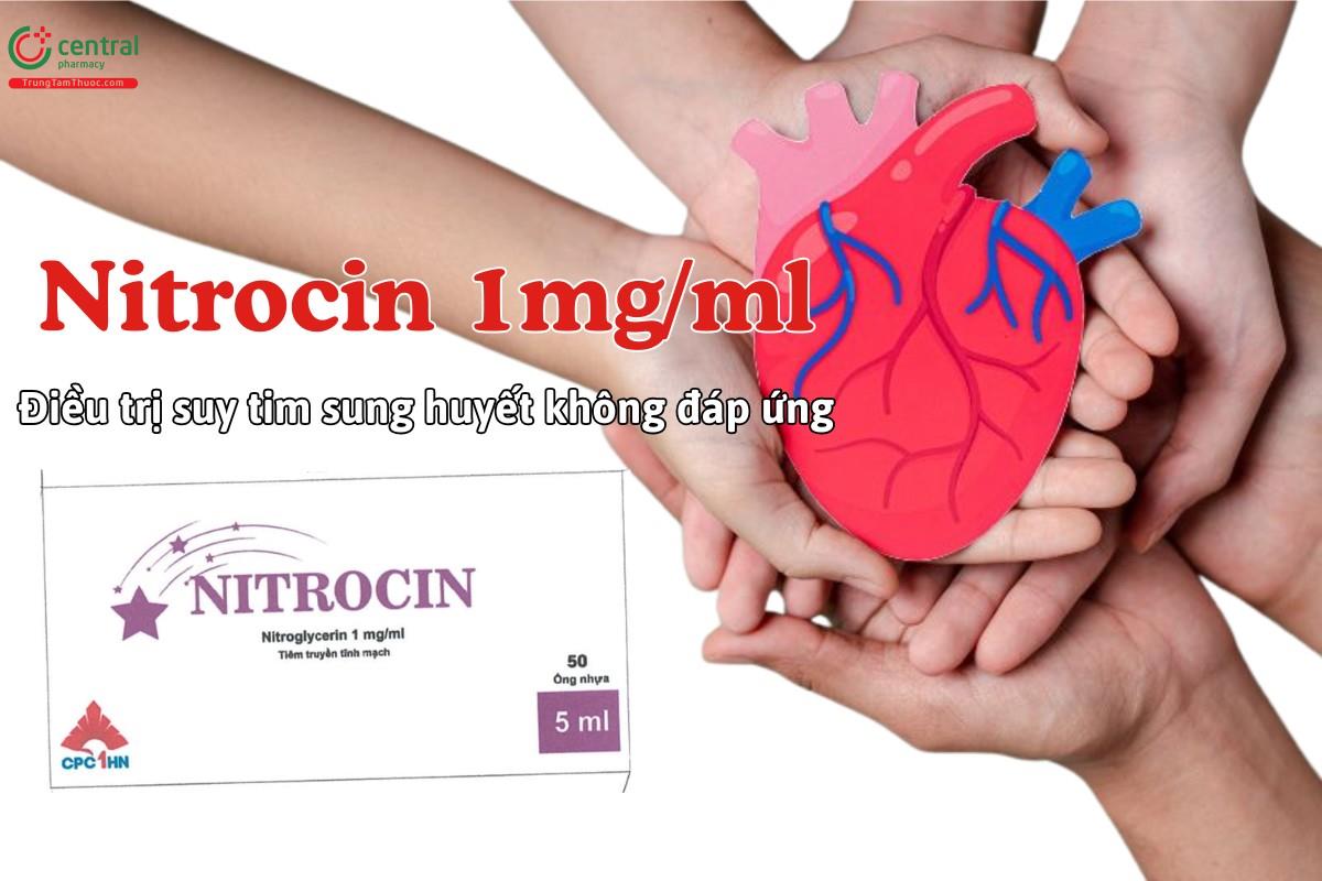 Thuốc Nitrocin 1mg/ml điều trị suy tim sung huyết không đáp ứng, suy tim trái cấp