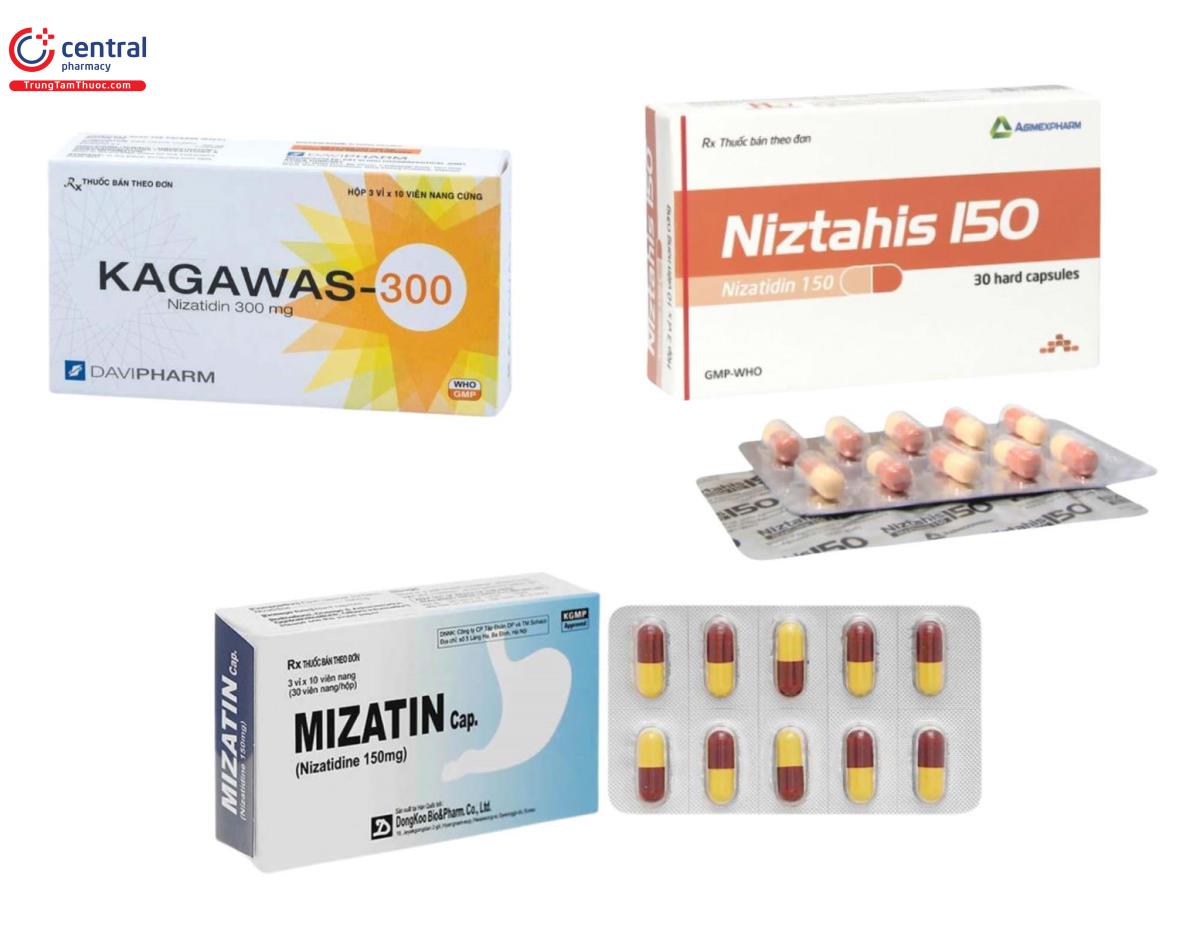 Một số thuốc chứa hoạt chất Nizatidin