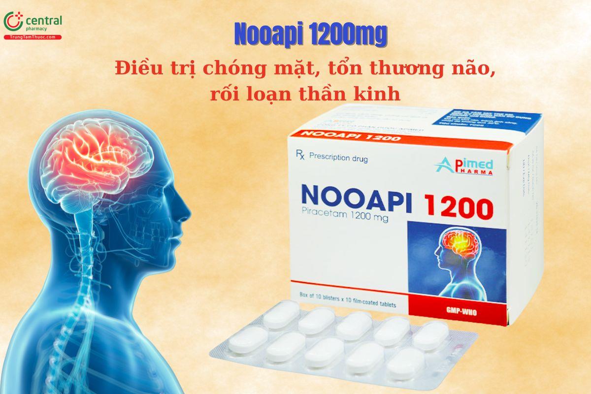 Thuốc Nooapi 1200mg điều trị chóng mặt, rung giật cơ, chứng khó đọc