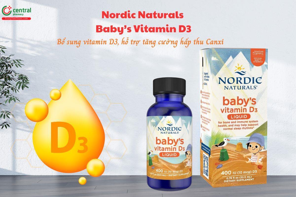 Nordic Naturals Baby’s Vitamin D3 - Tăng cường hấp thu Canxi