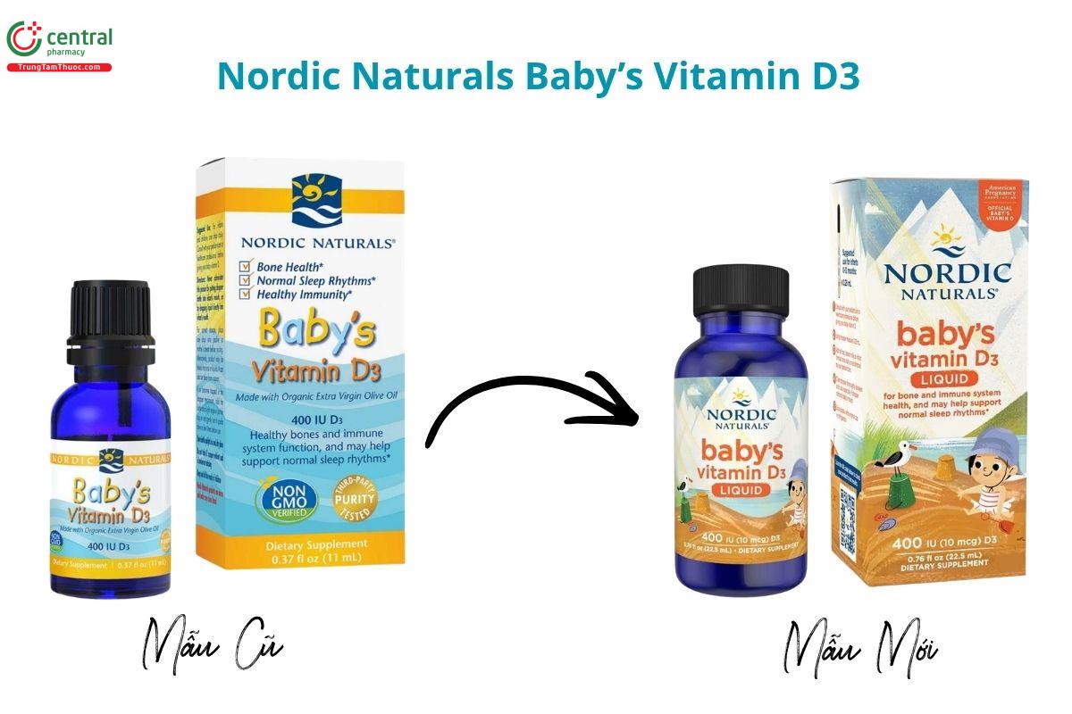 Nordic Naturals Baby’s Vitamin D3 cũ - mới