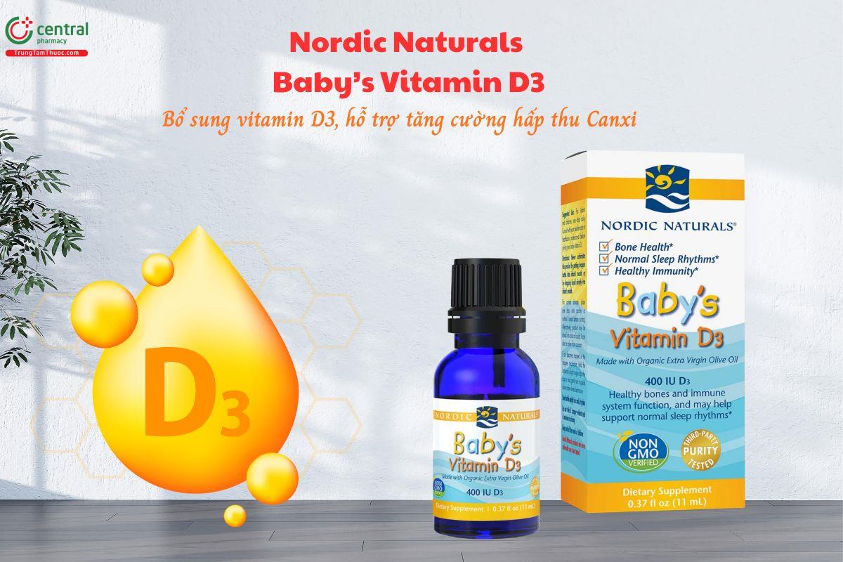 Nordic Naturals Baby’s Vitamin D3 - Tăng cường hấp thu Canxi