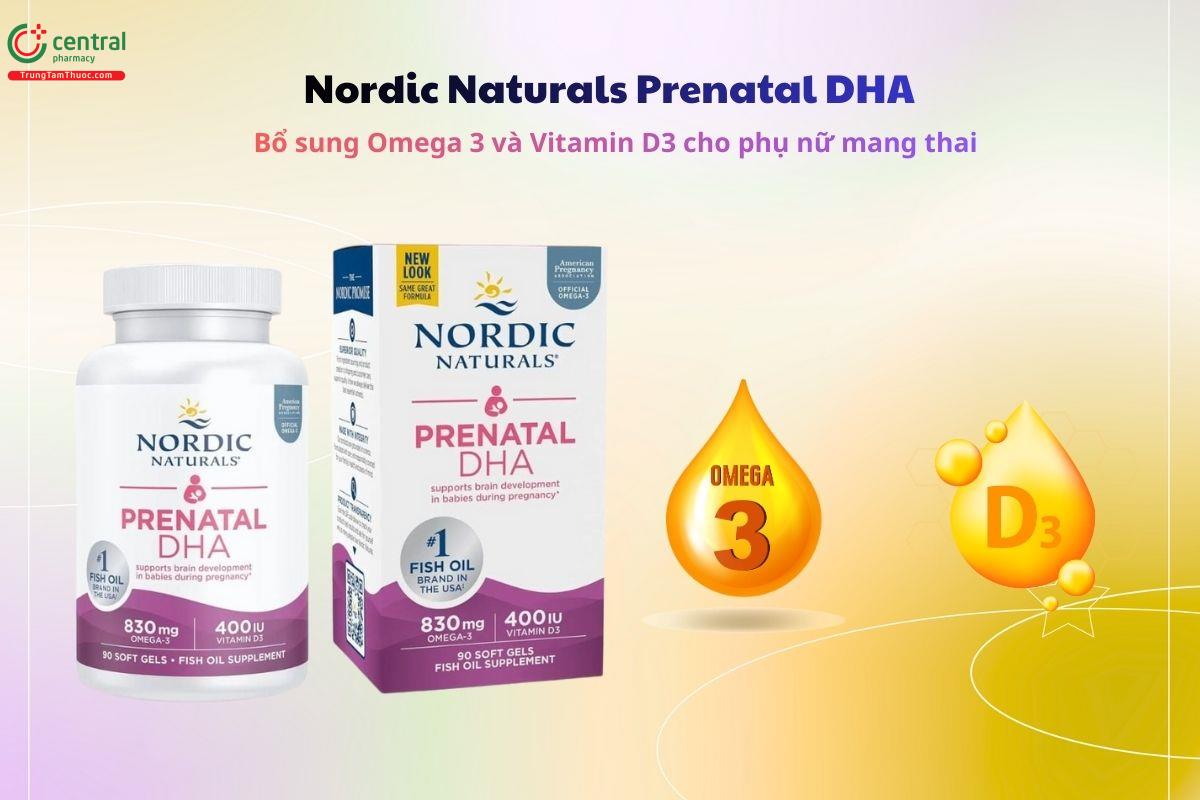Nordic Naturals Prenatal DHA bổ sung DHA, EPA cho bà bầu