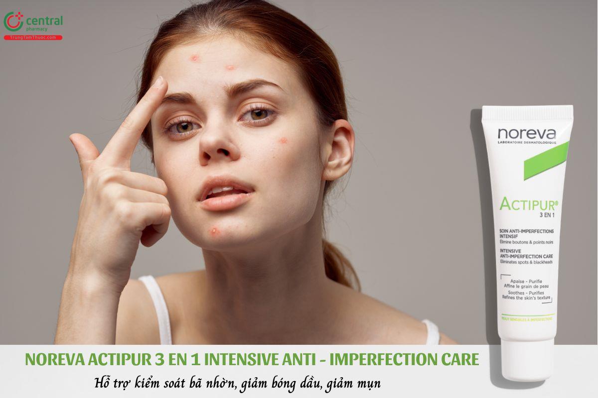 Noreva Actipur 3 En 1 Intensive Anti-Imperfection Care dưỡng da, kiềm dầu, giảm mụn