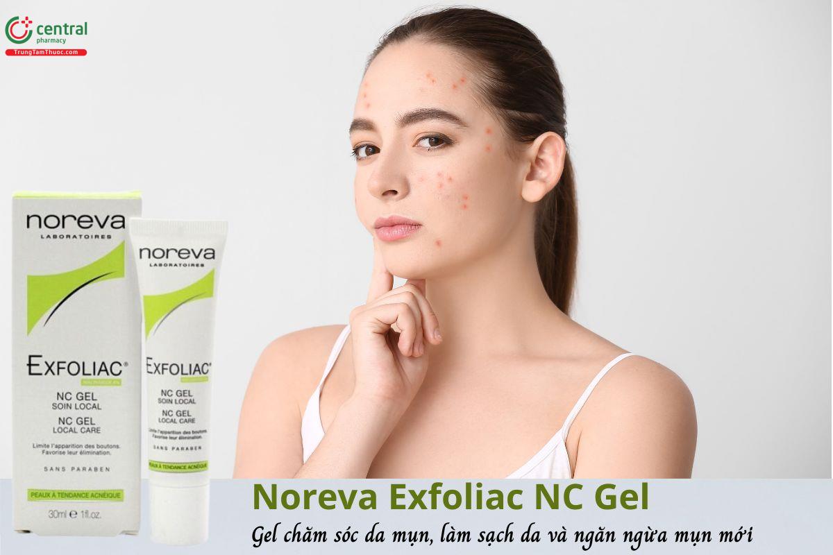 Noreva Exfoliac NC Gel - làm sạch da, ngăn ngừa mụn mới
