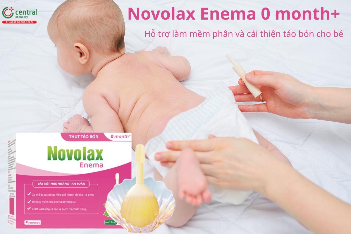 Novolax Enema 0 month+ hỗ trợ làm mềm phân và cải thiện táo bón cho bé