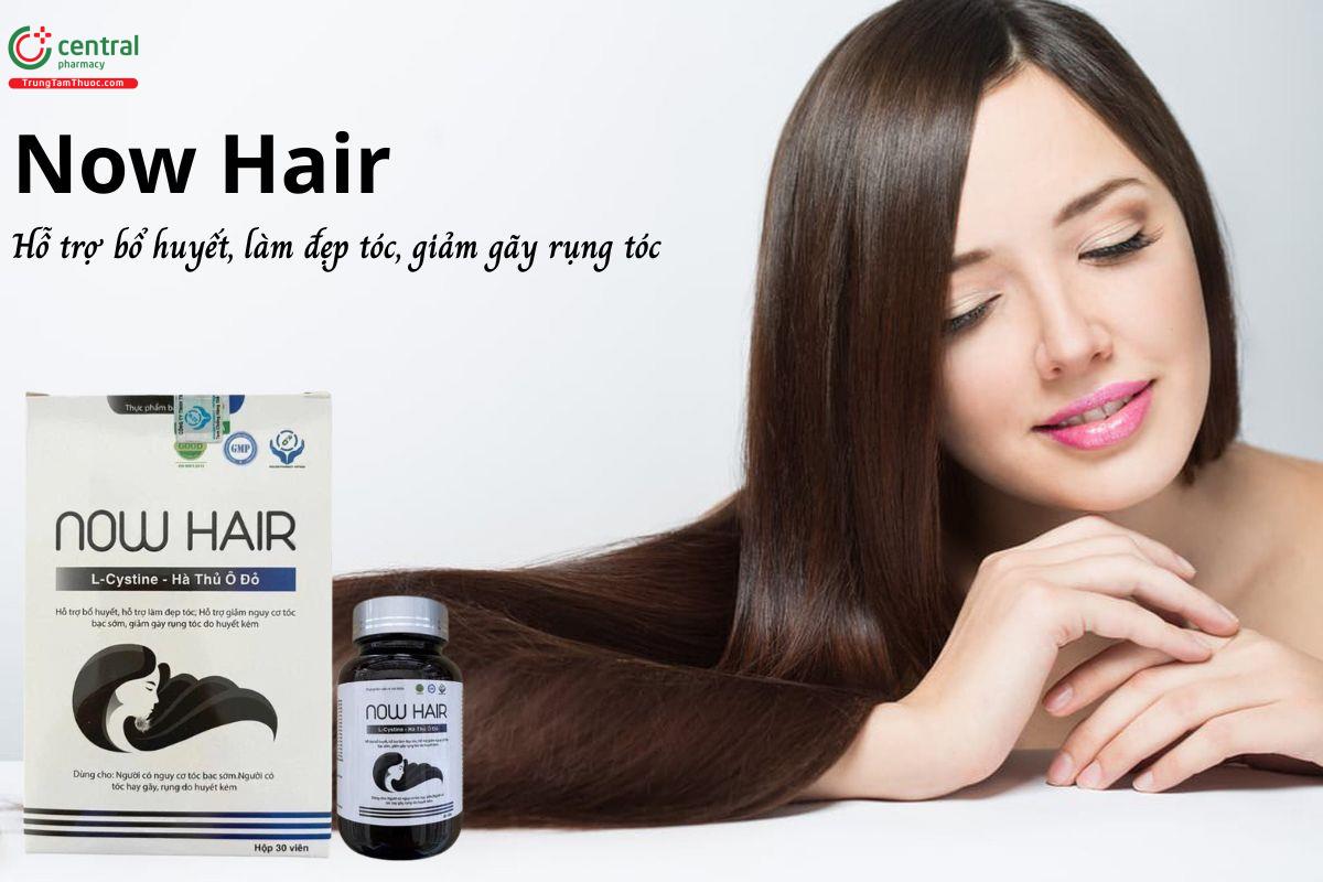 Now Hair - Hỗ trợ đẹp tóc, giảm nguy cơ tóc bạc sớm, giảm gãy rụng tóc