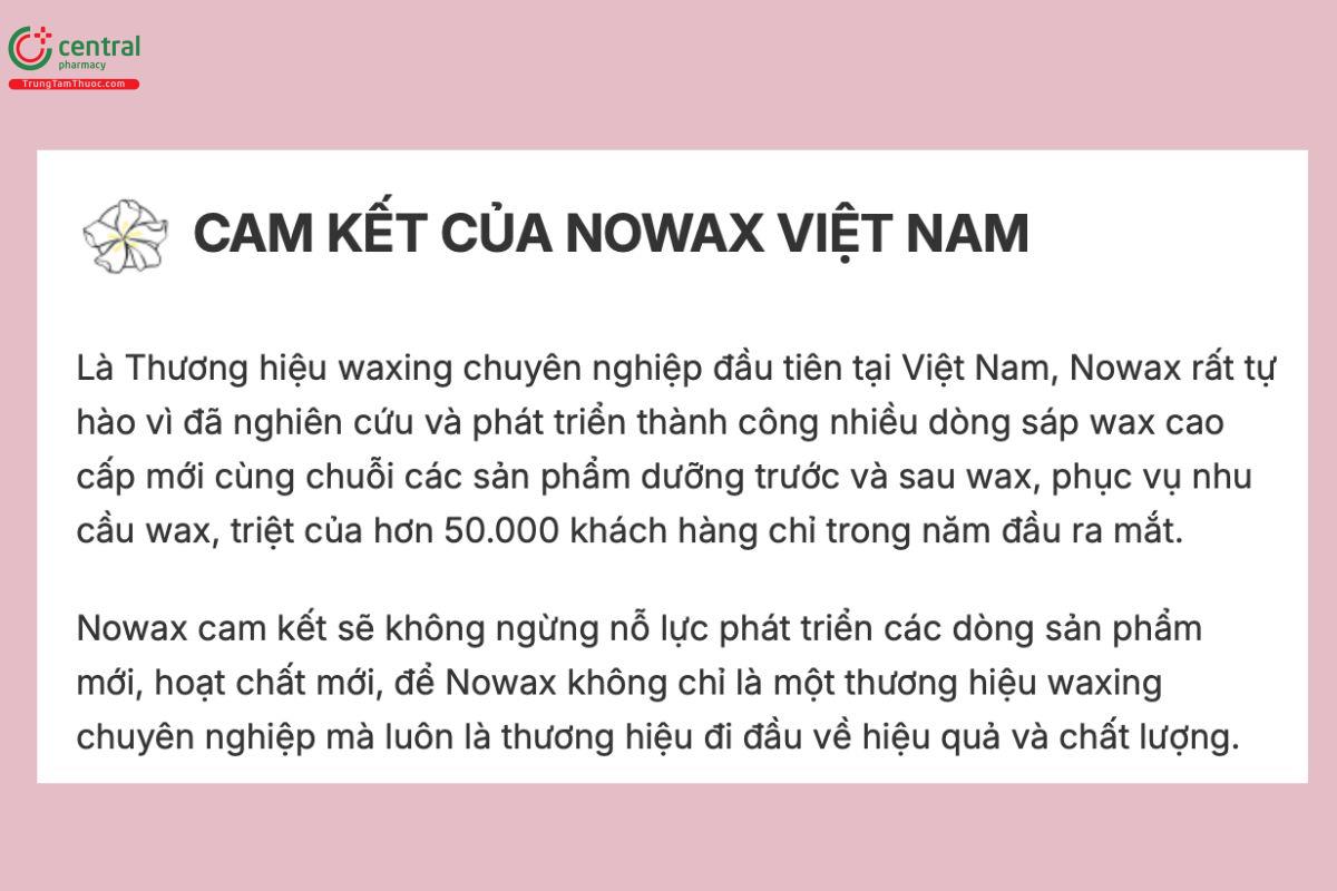Cam kết của Nowax Việt Nam 